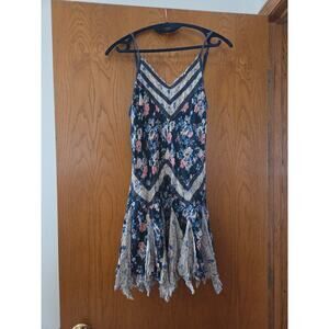 Intimately Free People Boho Indie Gypsy Fairy Flowy Floral Drop Waist Dress M